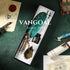 VANGOAL Vintage Green Feather Pen and Ink Set, Classic Goose Quill Pen with Carving Stand, Antique Writing Gift
