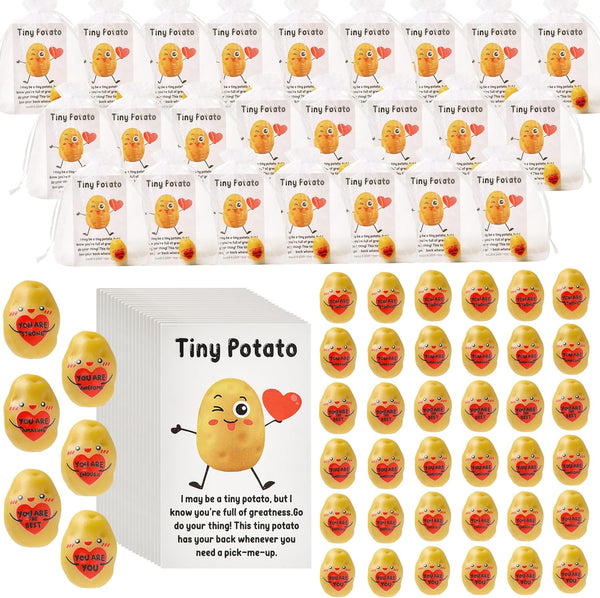 PAPPYN-A 100 Set Inspirational Potato Employee Appreciation Gifts Bulk for Coworkers Team Staff