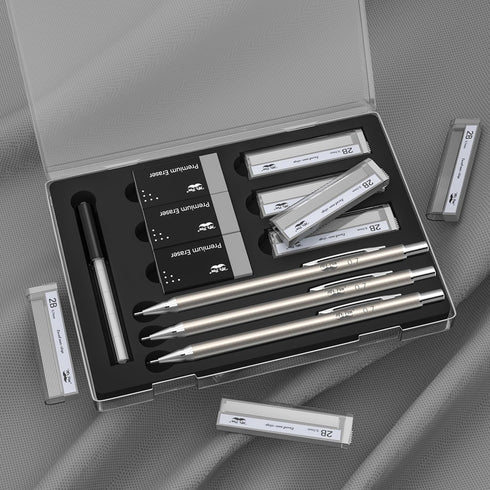 Mr. Pen Metal Mechanical Pencil Set, 0.7mm, 3 Pack, Mechanical Pencils for Sketching and Drafting