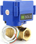 1/2" 9-24V 2 Setup U.S. Solid Motorized Ball Valve- Brass Ball Valve with Full Port, AC/DC and Wire Auto Return
