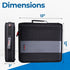 Case-it Classic Zipper Binder - 2-Inch O-Rings, 350 Sheet Capacity, Multiple Storage Pockets, Shoulder Strap