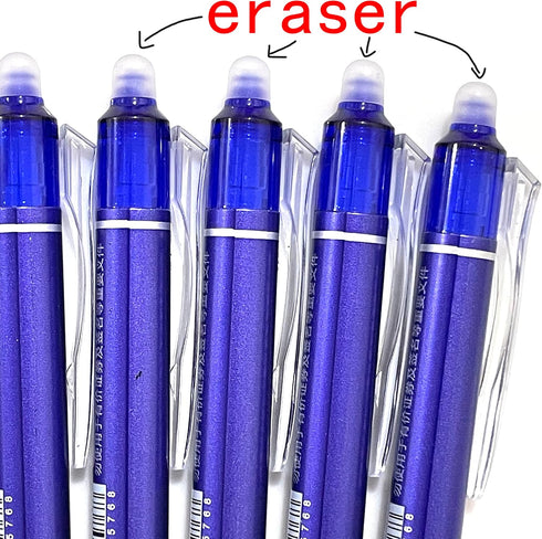 sencoo 12 pack Erasable Blue Gel Pens Retractable Erasable Blue Ink Rollerball Pens Students Stationery Office Pens School Prize Girl Gift Pens by sencoo