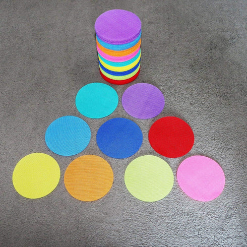 Aaskuu 4 Inch 72 Pack, Carpet Floor Spots Markers, Circles Dots for Teachers and Kids, Flexible Classroom Rug Mats
