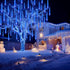 Outdoor,8 Blue,192 JOYIN Christmas Lights Tubes Meteor Shower Lights LEDs, Snowfall Icicle Cascading Rain Light