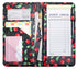 Mymazn 4.7 X 9 Cherry Server Book with Zipper Pocket Bling Waitress
