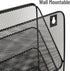 Mind Reader 4-Tier Vertical File Storage, Desktop Organizer, Wall Mount, Metal Mesh, 12.5" L x 4" W x 16.5" H, Black