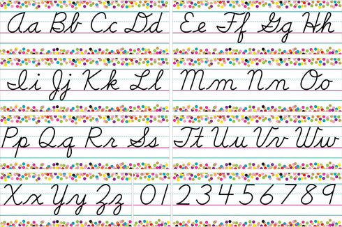 Teacher Created Resources Confetti Cursive Writing Bulletin Board (TCR8764)