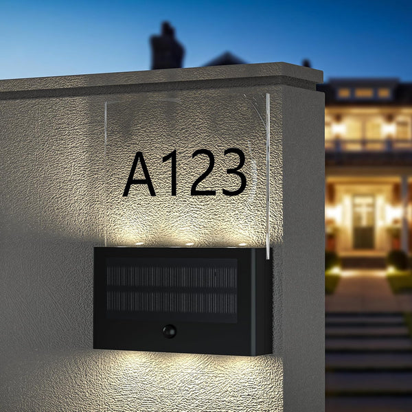Mofkirg Solar House Number Light, Up/Down Design, 2025 Model, Motion Sensor, Warm White,