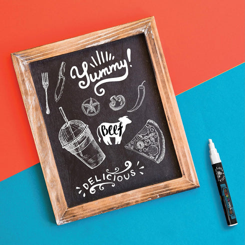 LANA & LUCA 6mm (8 Pack) Liquid Chalk Markers for Blackboards - Bold Color Dry Erase Marker Pens - Chalkboards Signs