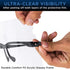 (Pack 25) TCP Global Salon World Safety Face Shields with Black Glasses Frames of - Ultra Clear Protective Full Face