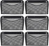 EASEPRES Mesh 6 Pack Wall Mounted File Holder, Metal Hanging Vertical Pocket Organizer for Office and Home, Black