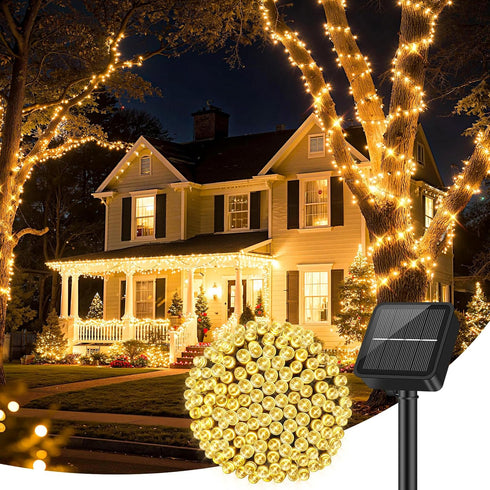 Brightever Solar String Lights for Outside, 46FT 120LED Solar Lights Outdoor Waterproof