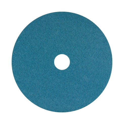 Americo Blue Cleaner Floor Pad, 16" Diameter, 3.25" Center Hole, 5 Pads/Case,