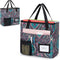 LoDrid Foldable File Tote Bag with Handles, Portable Organizer Box with 3 Built-in Boards for Letter Size Files,