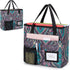 LoDrid Foldable File Tote Bag with Handles, Portable Organizer Box with 3 Built-in Boards for Letter Size Files,