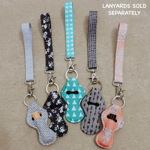 ZARIO Chapstick Holder Lanyard Keychain, 5 Pack Neoprene Lip Balm Holder