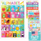 Hadley Designs 4 Alphabet, Months, Weather, Days of The Week Calendar for Kids, Laminated Charts 11x17