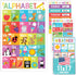 Hadley Designs 4 Alphabet, Months, Weather, Days of The Week Calendar for Kids, Laminated Charts 11x17