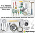 100-Pack Stainless Steel Pegboard Hooks 1" L - Fits Any Peg Board, Will Not Fall Out - Organize Tools, Garage, Crafts