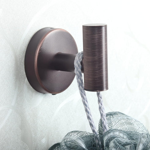 Robe Towel Hooks, Stainless Steel Heavy Duty Wall Hook for Bathroom, Bedroom, Kitchen, 4 Packs (Oil Rubbed Bronze)