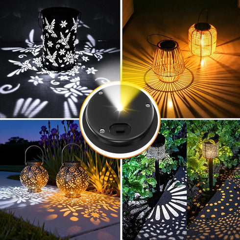 4 Pack 2 3.34 Inch, 2.83 Inch) Replacement Solar Light Parts for Lantern Solar Light Replacement Tops Waterproof LED