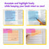 Transparent Sticky Notes, Pack of 12 Pads, 3" x 3" Translucent Sticky Notes Set, 600 Sheets for Annotating