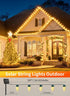 50 C9 8 Solar Christmas Lights Outdoor, LED Strawberry String Light with Timer & Light Mode, Waterproof Solar Christmas