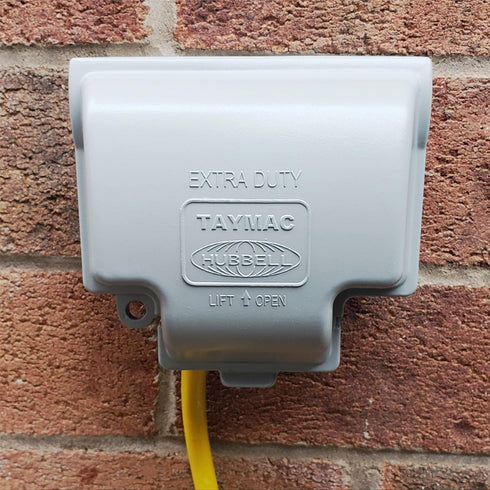 TayMac MX3300 RaynGuard Extra Duty Metal Weatherproof in-Use Cover, 1-Gang, Gray.