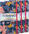 Pukka Pad Bloom Softcover Notebook, 21 x 13cm, Pack of 3 Floral Designs, Blue