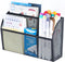 DALTACK Magnetic Pencil Holder, 3-Grid Mesh Magnetic Shelf for Whiteboard, Refrigerator, Locker Organizer