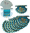 Shagun Envelopes Pack of 10, Pankha Fan Shaped 2-fold Fancy Designer Money Cash Gift Envelope (Turquoise)