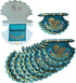 Shagun Envelopes Pack of 10, Pankha Fan Shaped 2-fold Fancy Designer Money Cash Gift Envelope (Turquoise)
