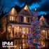 600 196FT 8 TW SHINE Christmas Lights, LED Christmas String Lights Plug-in with Modes Timer and Remote, Waterproof