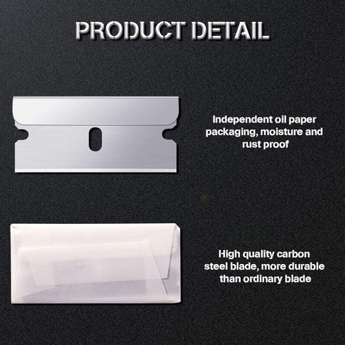 Honoson 120 Pcs Straight Razor Blades, Carbon Steel Single Edge Razor Blades Bulk, Replacement Heavy Duty Utility Sharp