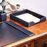 DACASSO Bonded Leather Desktop Letter Tray, Luxury Paper Organizer for Desk, Office Organization & Executive Decor,