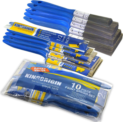 Premium 10 Piece Paint Brush Set, Paint Tools, Home Repair Tools