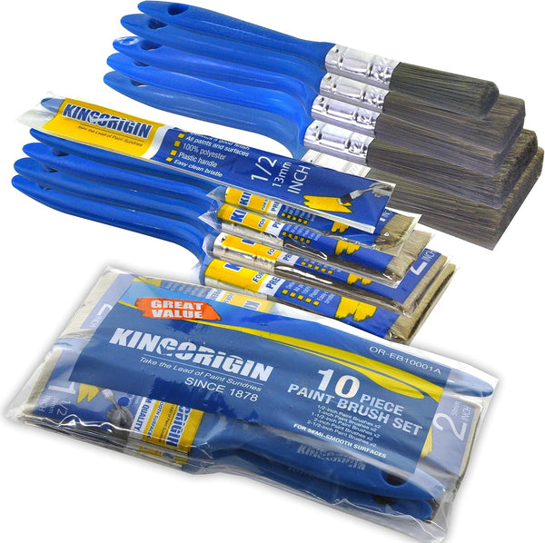 Premium 10 Piece Paint Brush Set, Paint Tools, Home Repair Tools