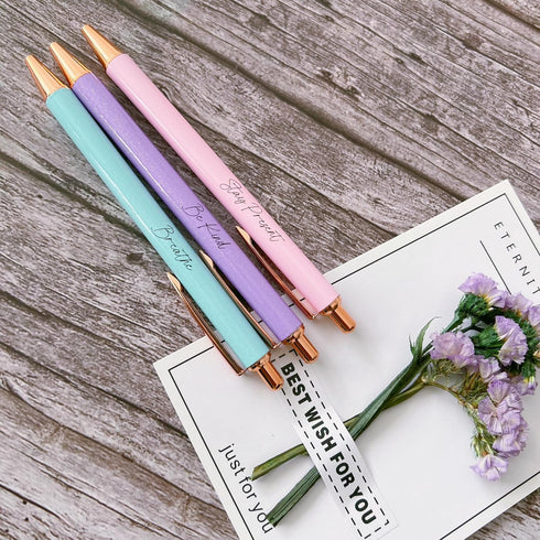 Jxueych Fancy Metal Pen Set, Inspirational Motivational Quotes, Cute Boss Lady Gifts, Teacher Pens, Office Decor