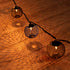 10 Decorative Lantern String Lights Plug in with Black Metal Ball, Connectable Waterproof Outdoor Decorative String