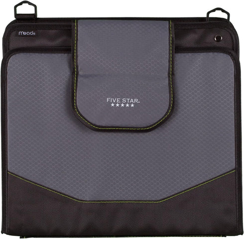 Five Star 2 Inch Sewn Zipper Binder, 3 Ring Binder with 4 Inch Capacity, Assorted Colors, 1 Count