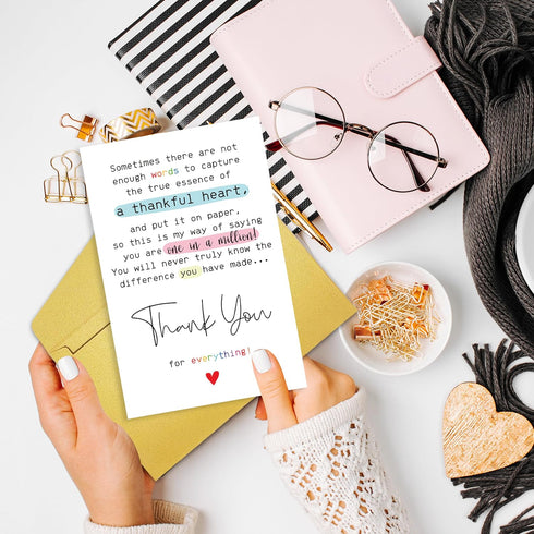 Sweet Poem Thank You Card, Funny Appreciation Card Gifts for Friend Coworker Boss Teacher, Goodbye Card for Coworkers