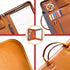 FUNTACY Premium Leather Portfolio with Handles, Slim Padfolio with Multiple Compartments for Documents, iPad, Notebook