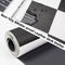 Non-Slip Desk Pad, Checkered desk mat, Waterproof PU Leather Desk Protector, Large Desk Blotter, Easy Clean Laptop Desk Writing Mat for Work/Home/Decor((31.5"x12", White black) by AFIING