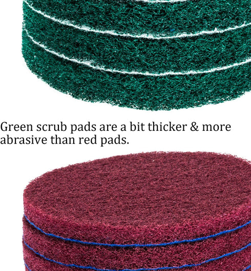 4 Inch 2 Inch Kichwit Drill Power Brush Tile Scrubber Scouring Pads Cleaning Kit, Small Brush Included, Heavy Duty