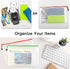 B5 Plastic Wallets Zip Lock Bags, Mesh Document Wallet for School, Office, Travel Storage - Green