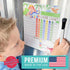 Magnetic Chore Chart for Kids - Good Behavior Dry Erase Daily & Weekly Responsibility List, Dinosaur Design
