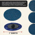 2 Inch 36, 60 80 (25 Dura-Gold Grinding Discs, & Grit Disc Each), R-Type Roll Lock Adapter & Backing Pad - Quick Change