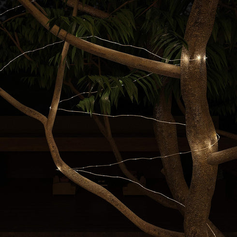 Pure Garden Solar-Powered 100 Fairy Lights, Warm White