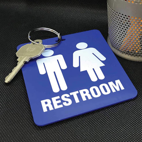 Lucky Line Unisex Restroom Pass Key Tag, Plastic with Split Key Ring, 1 Per Pack (53201)