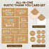60 Pack 6x4in 10 Decorably Rustic Thank You Cards Bulk with Envelopes & Stickers, Folded Cute Kraft & Pastel Designs